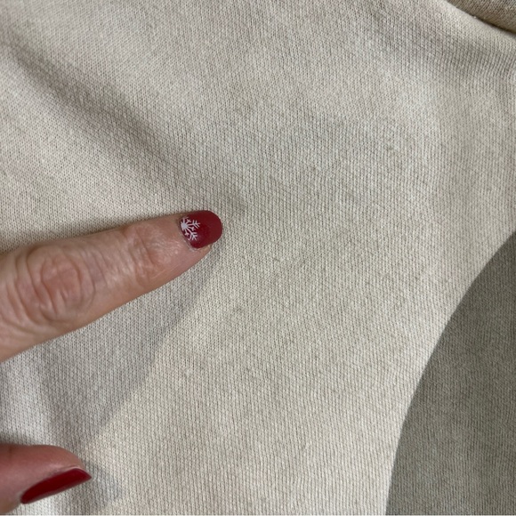 The North Face Trivert Pullover Hoodie beige front pouch pocket women size M - Picture 7 of 16